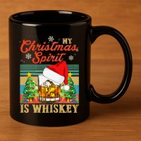 Funny Christmas Drinking Whiskey Liquor Drinker Saying 11oz C Handle Ceramic Mug