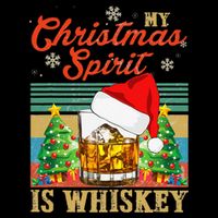Funny Christmas Drinking Whiskey Liquor Drinker Saying Drawstring Bag