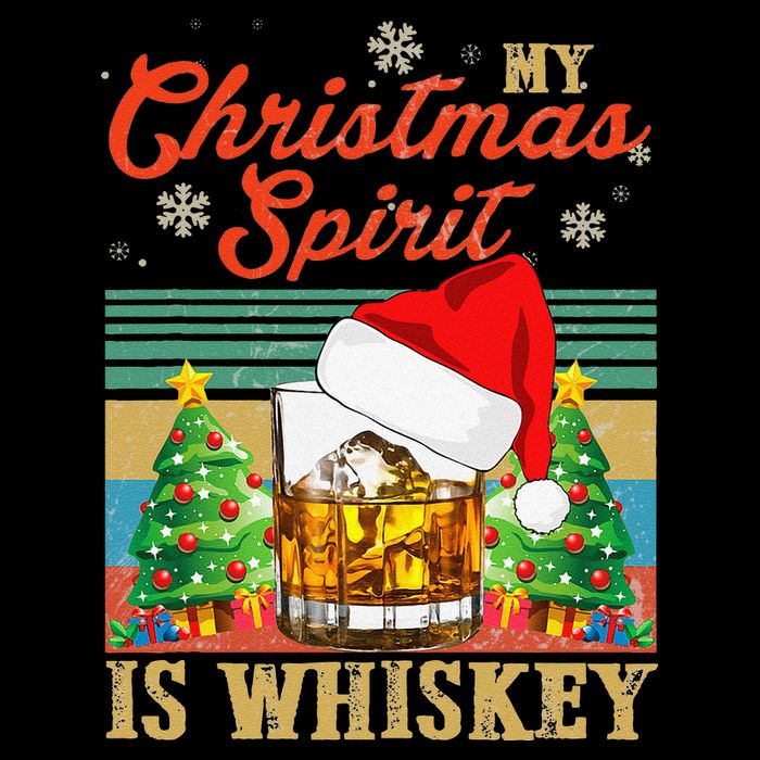 Funny Christmas Drinking Whiskey Liquor Drinker Saying Drawstring Bag