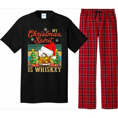 Funny Christmas Drinking Whiskey Liquor Drinker Saying Pajama Set