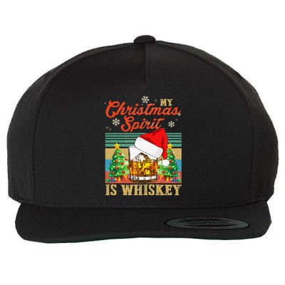 Funny Christmas Drinking Whiskey Liquor Drinker Saying Wool Snapback Cap