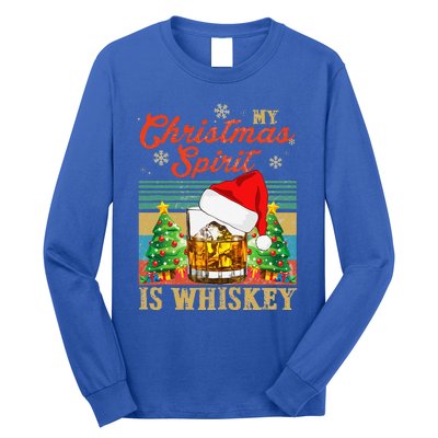 Funny Christmas Drinking Whiskey Liquor Drinker Saying Long Sleeve Shirt