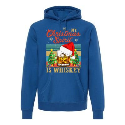 Funny Christmas Drinking Whiskey Liquor Drinker Saying Premium Hoodie