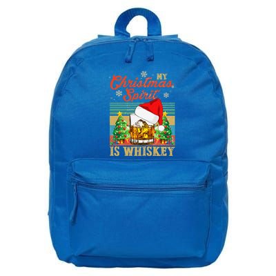 Funny Christmas Drinking Whiskey Liquor Drinker Saying 16 in Basic Backpack