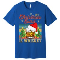 Funny Christmas Drinking Whiskey Liquor Drinker Saying Premium T-Shirt