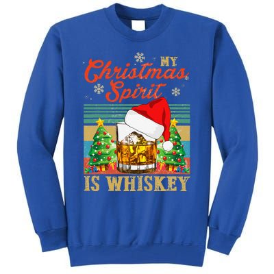 Funny Christmas Drinking Whiskey Liquor Drinker Saying Tall Sweatshirt