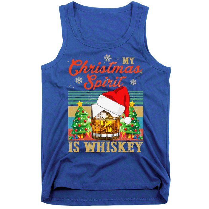 Funny Christmas Drinking Whiskey Liquor Drinker Saying Tank Top