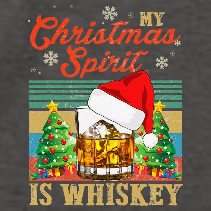 Funny Christmas Drinking Whiskey Liquor Drinker Saying Vector Backpack