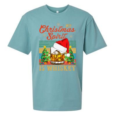 Funny Christmas Drinking Whiskey Liquor Drinker Saying Sueded Cloud Jersey T-Shirt