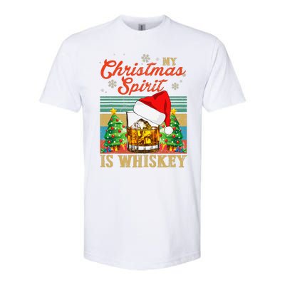 Funny Christmas Drinking Whiskey Liquor Drinker Saying Softstyle® CVC T-Shirt