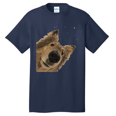 Funny Curious Dog Rough Collie Tall T-Shirt