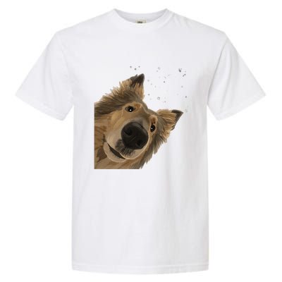 Funny Curious Dog Rough Collie Garment-Dyed Heavyweight T-Shirt