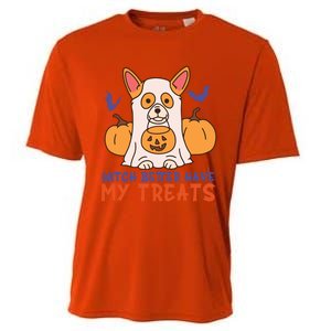 Funny Corgi Dog Lover Witch Better Have My Treats Halloween Gift Cooling Performance Crew T-Shirt