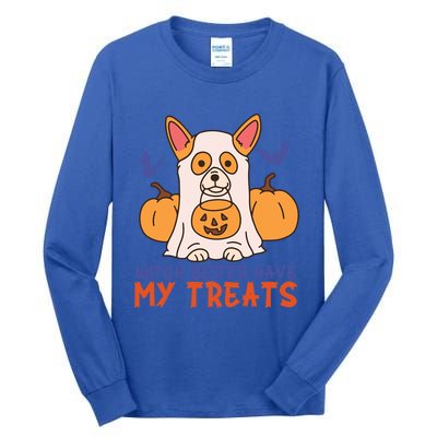 Funny Corgi Dog Lover Witch Better Have My Treats Halloween Gift Tall Long Sleeve T-Shirt