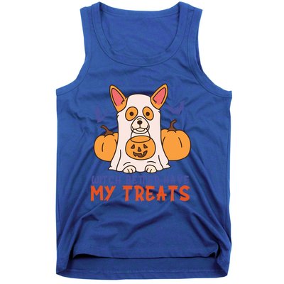 Funny Corgi Dog Lover Witch Better Have My Treats Halloween Gift Tank Top