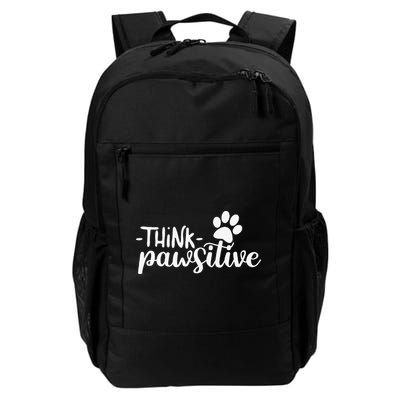 Funny Cute Dog Pawprint Gift Think Pawsitive Backpack