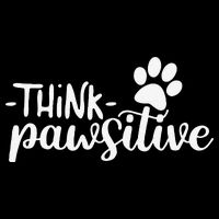 Funny Cute Dog Pawprint Gift Think Pawsitive 16 in Basic Backpack