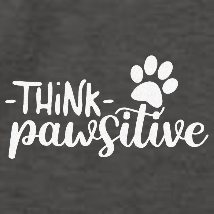 Funny Cute Dog Pawprint Gift Think Pawsitive Vector Backpack