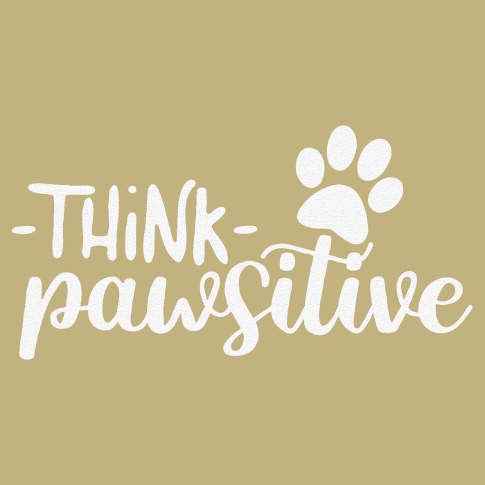 Funny Cute Dog Pawprint Gift Think Pawsitive Cooling Performance Crew T-Shirt