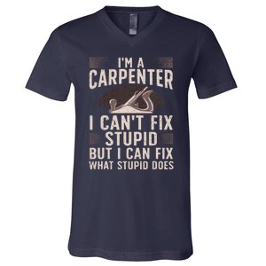 Funny Carpentry Design For Carpenter Woodworking V-Neck T-Shirt