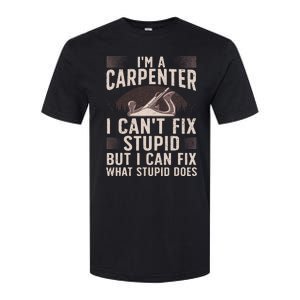 Funny Carpentry Design For Carpenter Woodworking Softstyle CVC T-Shirt