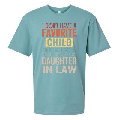 Favorite Child Definitely My Daughter In Law Funny Mother In Law Mother's Day Sueded Cloud Jersey T-Shirt