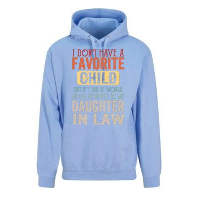 Favorite Child Definitely My Daughter In Law Funny Mother In Law Mother's Day Unisex Surf Hoodie