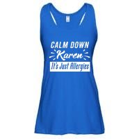 Funny Calm Down Karen It's Just Allergies Sneezing Humor Tee Funny Gift Ladies Essential Flowy Tank