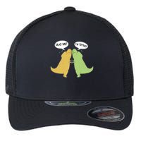 Funny Cute Dinosaur Trex Hug Me I'm Trying Flexfit Unipanel Trucker Cap