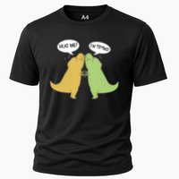 Funny Cute Dinosaur Trex Hug Me I'm Trying Cooling Performance Crew T-Shirt
