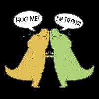 Funny Cute Dinosaur Trex Hug Me I'm Trying 7-Panel Snapback Hat