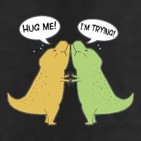 Funny Cute Dinosaur Trex Hug Me I'm Trying 25L Jumbo Tote