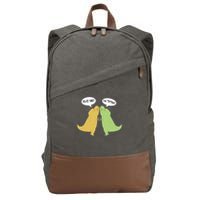 Funny Cute Dinosaur Trex Hug Me I'm Trying Cotton Canvas Backpack