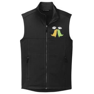 Funny Cute Dinosaur Trex Hug Me I'm Trying Collective Smooth Fleece Vest