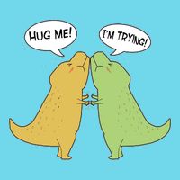 Funny Cute Dinosaur Trex Hug Me I'm Trying Long Sleeve Shirt