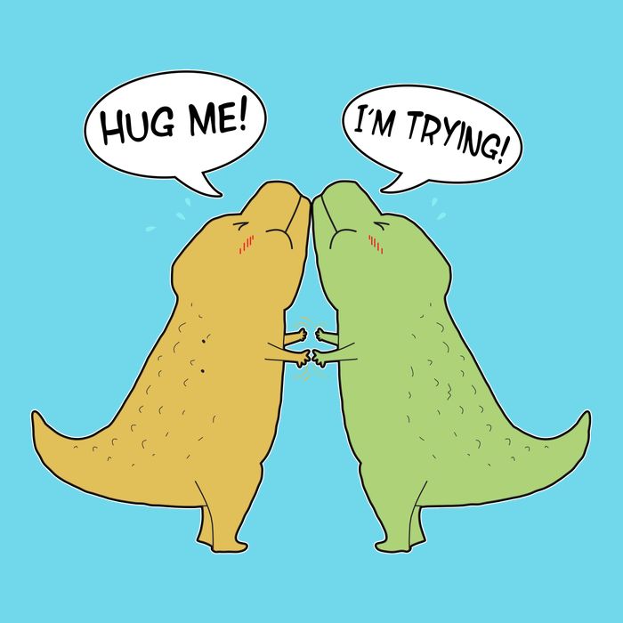 Funny Cute Dinosaur Trex Hug Me I'm Trying Long Sleeve Shirt