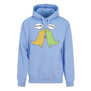 Funny Cute Dinosaur Trex Hug Me I'm Trying Unisex Surf Hoodie