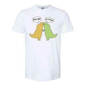 Funny Cute Dinosaur Trex Hug Me I'm Trying Softstyle CVC T-Shirt