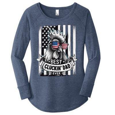 Farmer Chicken Dad Rooster Daddy Women's Perfect Tri Tunic Long Sleeve Shirt