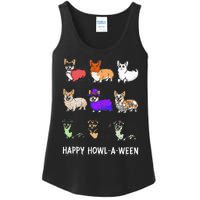 Funny Corgi Dog Halloween Happy Howloween Ladies Essential Tank