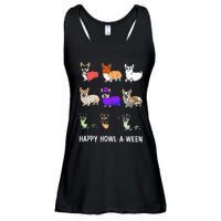 Funny Corgi Dog Halloween Happy Howloween Ladies Essential Flowy Tank