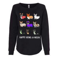 Funny Corgi Dog Halloween Happy Howloween Womens California Wash Sweatshirt