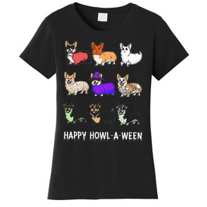 Funny Corgi Dog Halloween Happy Howloween Women's T-Shirt