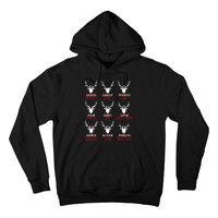 Funny Christmas Deer Hunters All Of SantaS Reindeer Hoodie