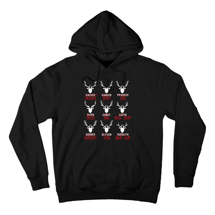 Funny Christmas Deer Hunters All Of SantaS Reindeer Hoodie