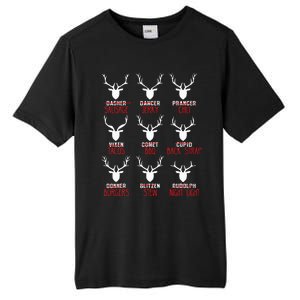 Funny Christmas Deer Hunters All Of SantaS Reindeer Tall Fusion ChromaSoft Performance T-Shirt