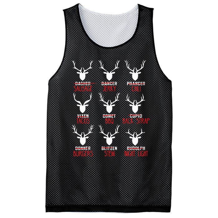 Funny Christmas Deer Hunters All Of SantaS Reindeer Mesh Reversible Basketball Jersey Tank