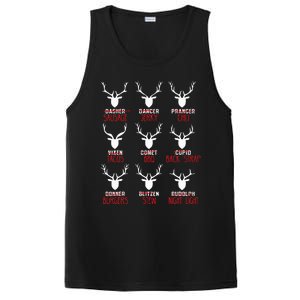 Funny Christmas Deer Hunters All Of SantaS Reindeer PosiCharge Competitor Tank