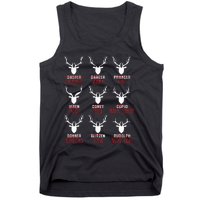 Funny Christmas Deer Hunters All Of SantaS Reindeer Tank Top