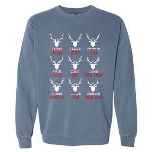 Funny Christmas Deer Hunters All Of SantaS Reindeer Garment-Dyed Sweatshirt